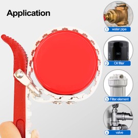 Anmxkoo Strap Wrench, Anti-sliding Strap Wrenche Plumbing, 18 Inches Strap Wrenche Tool for Replacing Water Filter Swimming Pool Joints PVC Pipe Joints