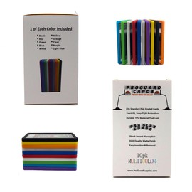 ProGuard Cards 10PK Multicolor PSA Slab Guards for Standard Graded PSA Slabs | Exact Fit Snap Tight Protection | Shock Absorption | Matte Finish (10pk Multicolor)