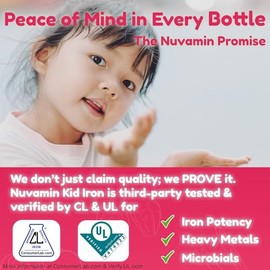 Nuvamin – Gotas de hierro liposomal líquido para bebés, niños pequeños, niños y adolescentes, 60 ml (2 onzas líquidas), 120 porciones diarias. Sabor d