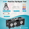 Darivefish 11-in-1 Pool Cue Tips Shaper, Pool Cue Tips Replacement