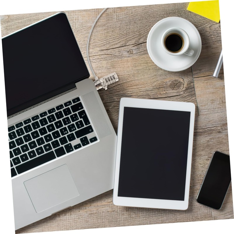 Operitacx 1.8M Laptop Locking Cable Security Theft Wire Notebook Lock