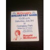 1976 Chicago White Sox Baseball Pocket Schedule, ~ McDonalds -