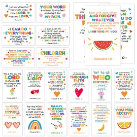 60 Prayer Cards Mini Scripture Cards with Assorted Bible Verses for Bible Studies, Inspirational Religious Christian Gifts for Family - JK0410