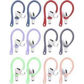 ALXCD Ear Hooks Compatible with AirPods 4 4th Gen, 6 Pairs Anti-Slip Soft Silicone Earhook Repalcement Earhooks Earbuds Hook Compatible with AirPods 4 722 6 Pairs 6 Colors