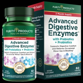 Digestive Enzyme Supplement with Probiotics & Prebiotics, Gut Health Support Capsules for Bloating & Digestion, Plant Based Formula 60 Veggie Capsules
