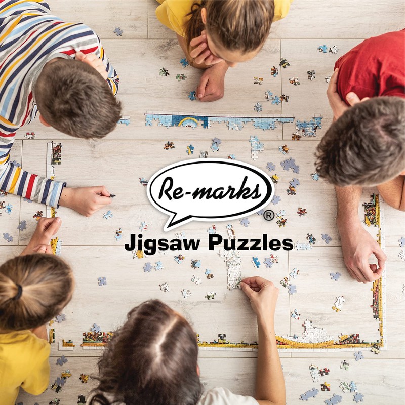 Re-marks Map of The World Deluxe Jigsaw Puzzle with Whimsy