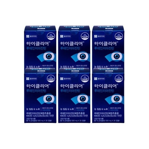 아이클리어 종근당건강 아이클리어 지아잔틴 30캡슐 x6 박스