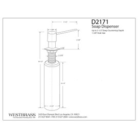 Westbrass Heavy Duty Kitchen Sink Soap/Lotion Dispenser, Oil Rubbed Bronze, D2171-12