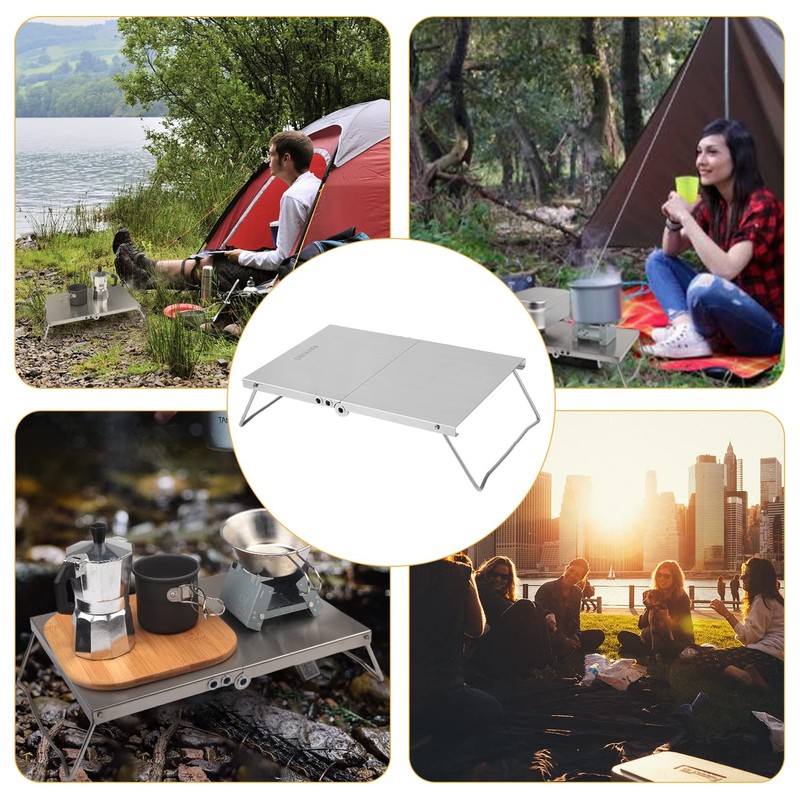 RAYKING Outdoor Table, Mini Low Table, Camping Table, 2-fold, Compact