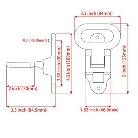 SHENGHUISS Marine Folding Mast Step Safety 316 Stainless Steel with Diamond Tread Pattern for Climbing High Places of Boat, Yacht, Car, Rv, Truck ect