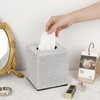 Sumnacon Tissue Box Cover Bling Square Tissue Box for Bathroom