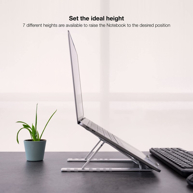 TooQ TQLRS0035-AL - Aluminium Alloy Folding Stand for Laptops, Tablets,