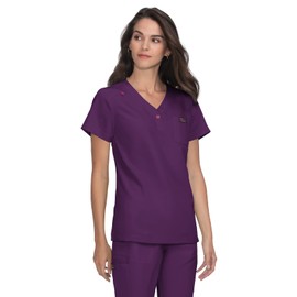 KOI Betsey Johnson B122 Women's Rosemary Scrub Top Eggplant 3XL