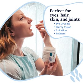 CorneaCare High Absorption Hyaluronic Acid | Hyaluronic Acid Supplements | Hydration Tablets | Anti Aging Supplement | Eye Vitamins | Eye Supplements | 120 Softgels