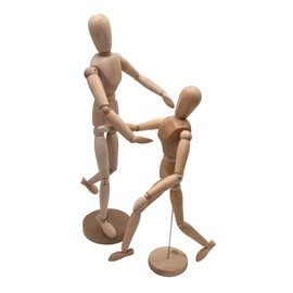 Paintersisters Mannequin 30 cm high, mannequin, drawing doll, made of fine samal wood - FSC, wooden drawing doll, wooden figure