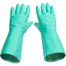 Tusko Products Best Nitrile Rubber Cleaning, Household, Dishwashing, Latex Free, Vinyl Free, Large (12 Pairs)