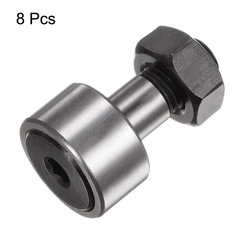 HARFINGTON 8pcs CF22 Cam Follower KR22 Needle Roller Bearing M10x1.25mm