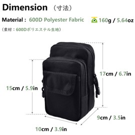 JEELAD Dump Pouch, Multi-functional Pouch, Molle Compatible, Shoulder Bag, EDC Pouch, Small Items, Belt Pouch, For Outdoor Use