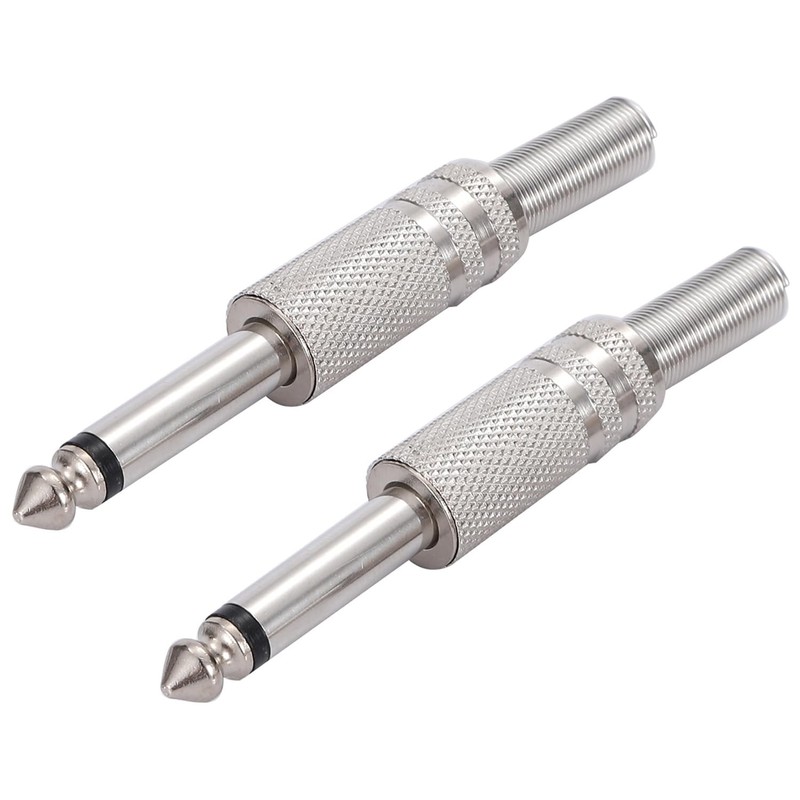 Greluma 8 pieces audio 1/4 inch TS mono plug, 6.35