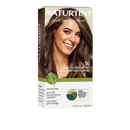 Naturtint 5G Light Golden Chestnut Permanent Hair Color (Pack of 1), Ammonia Free, Vegan, Cruelty Free, up to 100% Gray Coverage, Long Lasting Results (Packaging may vary)