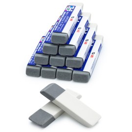 M&G Ink Eraser, 36 Pcs Frosted Sand Erasers Matte Pen Eraser, Double Head Use Correction Supplies Remove Colored Pencil and Ink Markings, Suitable for Office School Ballpoint Pen Fountain Pen Pencil