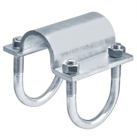 OTTFF 2 Pack 1-7/8" x 2-3/8" U Bolt Cross Clamps, Heavy Duty Adjustable Grid Connector for Corral Panels, Chain Link Fence, 1/4" Thick