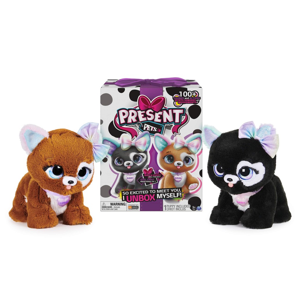 Present Pets, Glitter Puppy Interactive Plush Pet Toy with Over 100 Sounds and Actions (Style May Vary)
