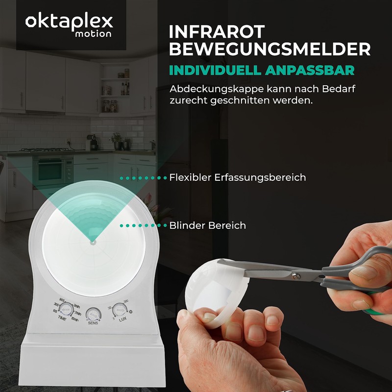 Oktaplex Don Outdoor Motion Sensor Set of 2 White