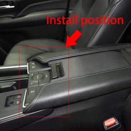 Beautost Fit for Toyota New Grand Highlander 2024 2025 Interior Armrest Box Switch Panel Cover Trim (Piano Black)
