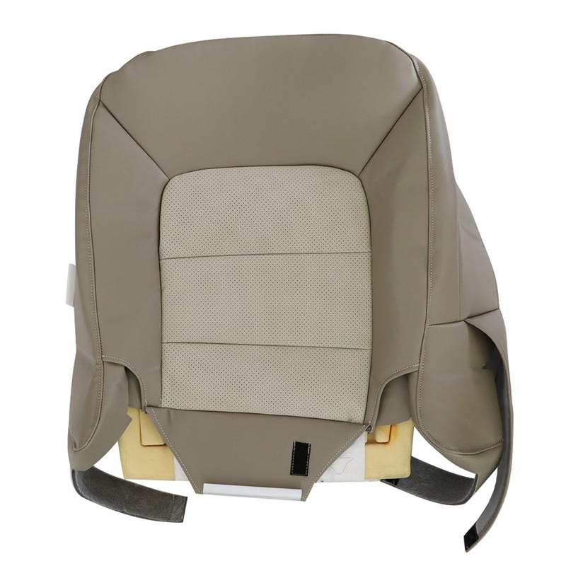 NLQR Driver and Passenger Replacement Bottom Seat Covers Leather Tan