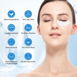 Lunamoon Eye Pads for Eyelash Extension Eyelash Pads U Pads for Eyelash Extension Pad Eyelash Pad Eyelash Colouring Pad Eyelash Lifting Pad Eye Gel Patch for Eyelash Extensions 50 Pairs (U-Blue)