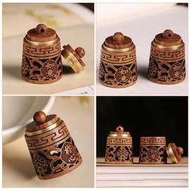 FOMIYES Diy Sachet Box Pendant Keychain Diy Supply Wood Carved Sachet Decorative Aroma Pendant for Home