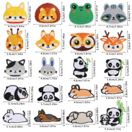 20 Pcs Iron-on Patches for Clothing, Embroidered Applique Patches Stickers Assorted, Sew Repair Patches and Badges, Fabric Repair Patches for Kids' Clothes Jeans Jackets Hats Backpacks