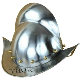 THOR INSTRUMENTS Spanish Morion Helmet Medieval Conquistador Costume Armor Helmet Replica 18g Steel Rustic Vintage Home Decor Gifts