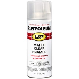 Rust-Oleum 285093 Stops Rust Spray Paint, 12 Oz, Matte Clear