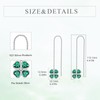 VONALA Four Leaf Clover Earrings 925 Sterling Silver Shamrock Threader