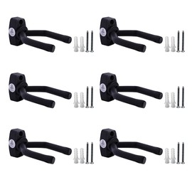 HONESTY Guitar Hooks 6-Pack, Wall Mount Guitar Bracket - Perfectly Display in Music Retail Stores/Bedrooms/Bars