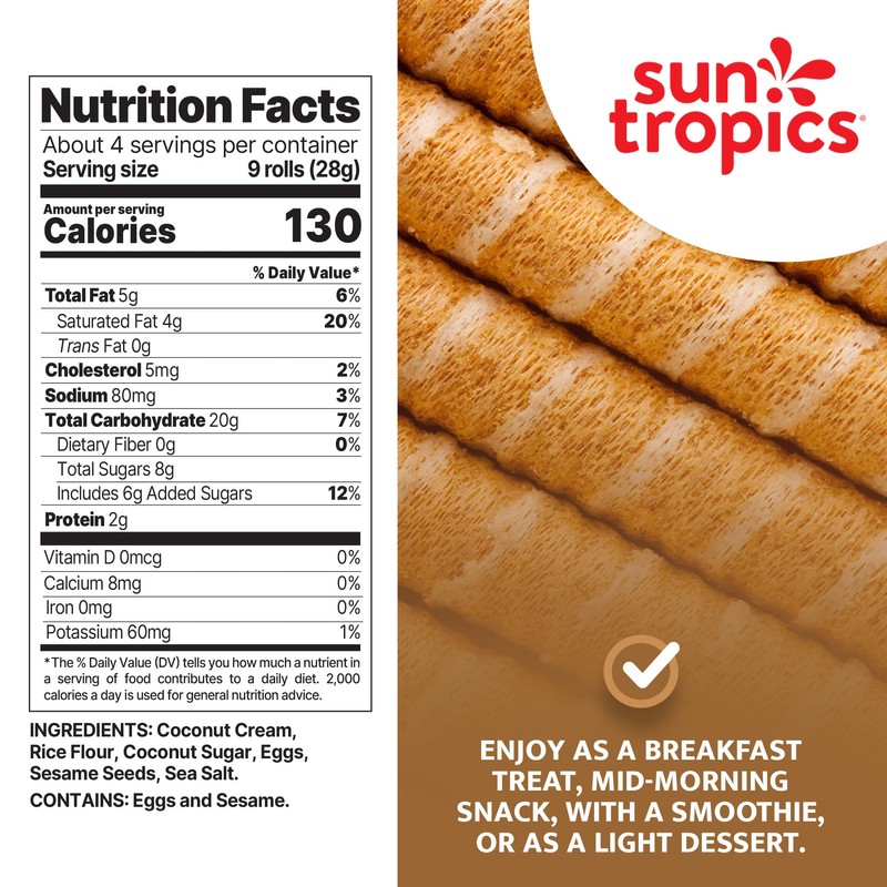 Sun Tropics CocoRolls Original Flavor 4 oz – Crispy Coconut