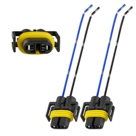 iFunyLED H11 H8 880 881 Nylon Female Adapters Wiring Harness Sockets Compatible with Headlights or Fog Lights Use(Pack of 2)