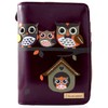kukubird RFID Blocker Owl Family Tree House Pattern Medium Ladies