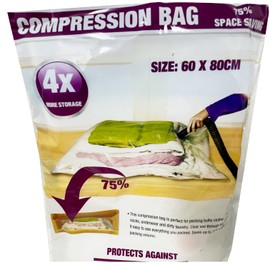 Vacuum Compression Storage Bags Space Saver Bags For Travel Home Reusable Vacuum Storage Bags (No Pump Included) Sucasa (Small+Medium+Large 2pcs Each (Pack Of 6))