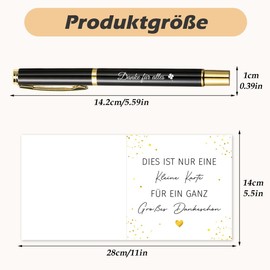 Aurasky Thank you gifts, ballpoint pen with engraving, thank you cards and gift box, thank you for everything, farewell gift for family, friends, colleagues, teachers