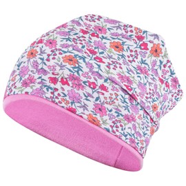 Smarilla Girls' Hat Transition Hat Beanie Flowers Spring Autumn Cotton, Pink