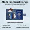 ShigKeu 2 Pcs PU Leather Passport Holder Cover Wallet Case