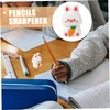 SAFIGLE Cute Bunny Pencil Sharpener Handheld Manual Sharpener for Eyeliner