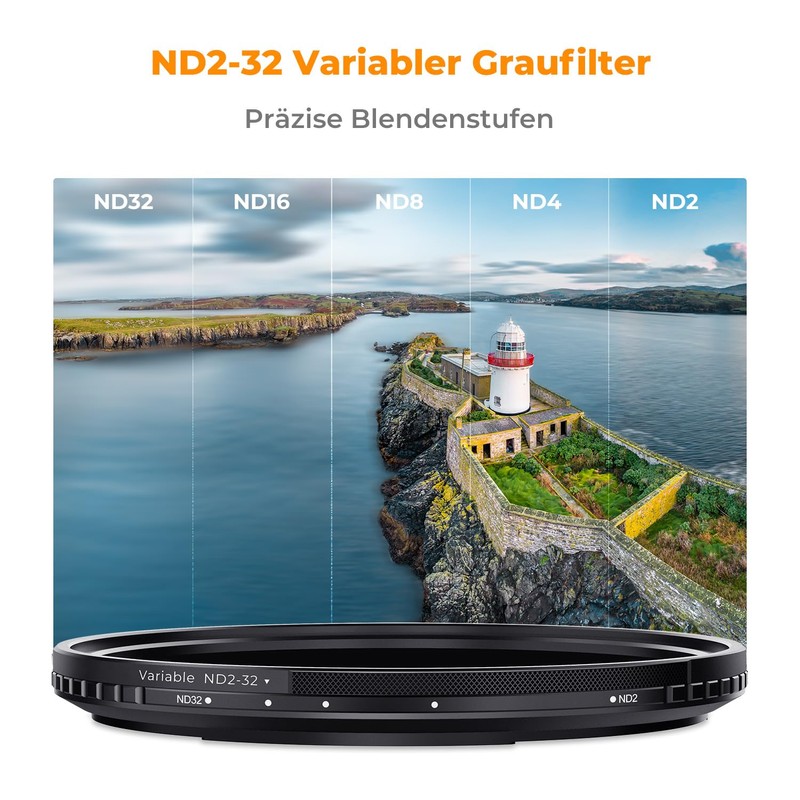 K&F Concept ND Filter 55 mm Variable Neutral Density Filter