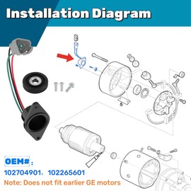 GFHUREB Golf Cart Speed Sensor (High Speed ​​Magnet), for Club Car IQ DS and Precedent (2004-up) 48V Electric Golf Carts with ADC Motor, Replaces OEM 102704901 102265601