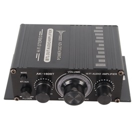 Bluetooth 5.0 Power Amplifier Clear Sound Quality Aluminium Alloy 20Hz to 20KHz 12V Universal for Car Home
