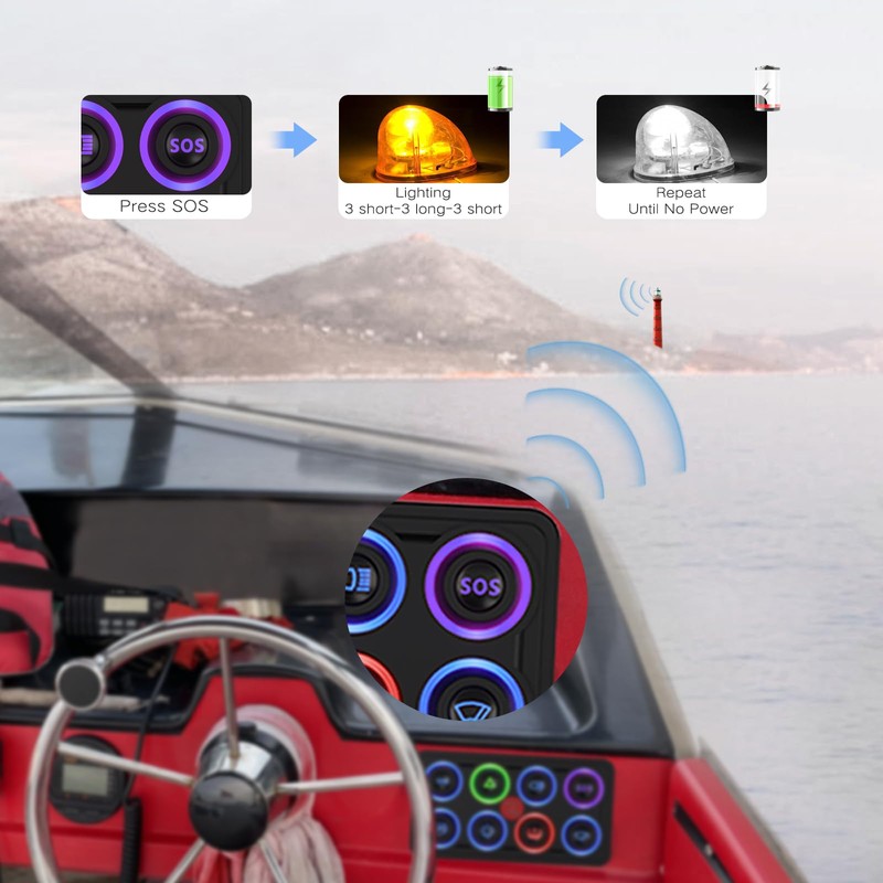 MaySpare Switch Panel Upgraded Multicolored Toggle Momentary Pulse Switch Panel,Electronic