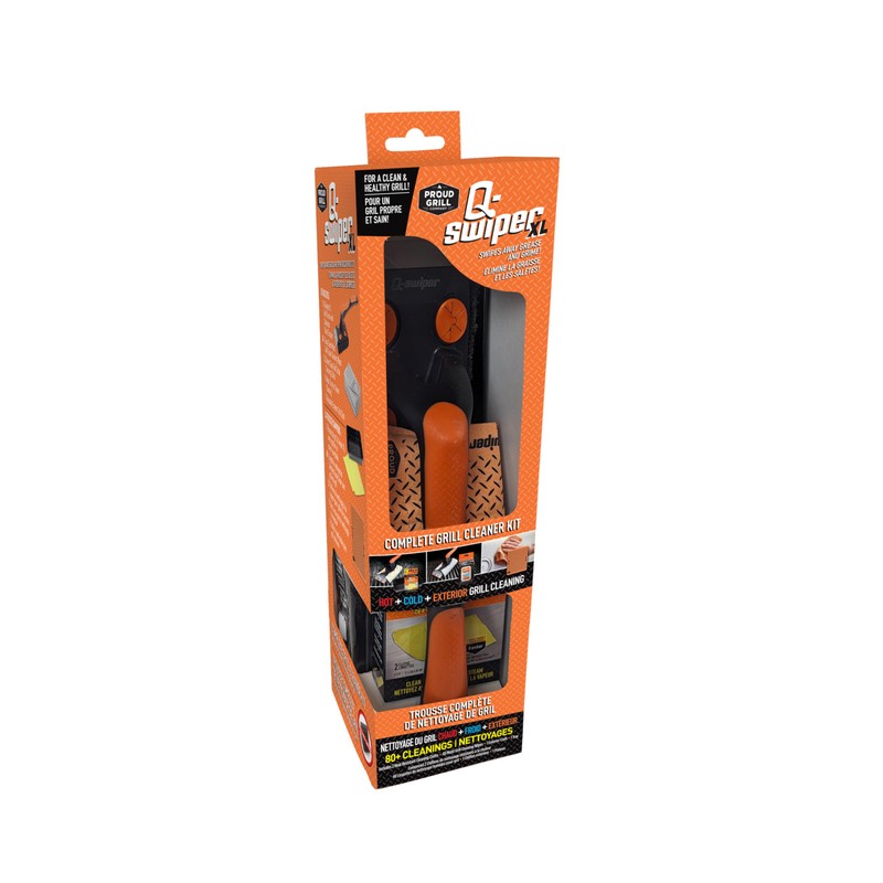 Q-Swiper XL Complete Grill Cleaner Kit - Hot + Cold